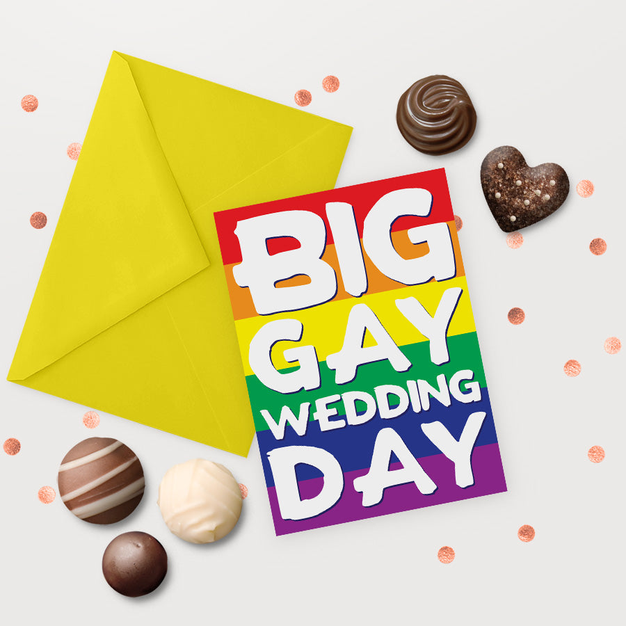 BIG GAY WEDDING DAY CARD, LGBT Wedding Same Sex Marriage Card | Hen Party  Wristbands | Team Bride Tribe Hen Party Wristbands & Bachelorette Party  Accessories