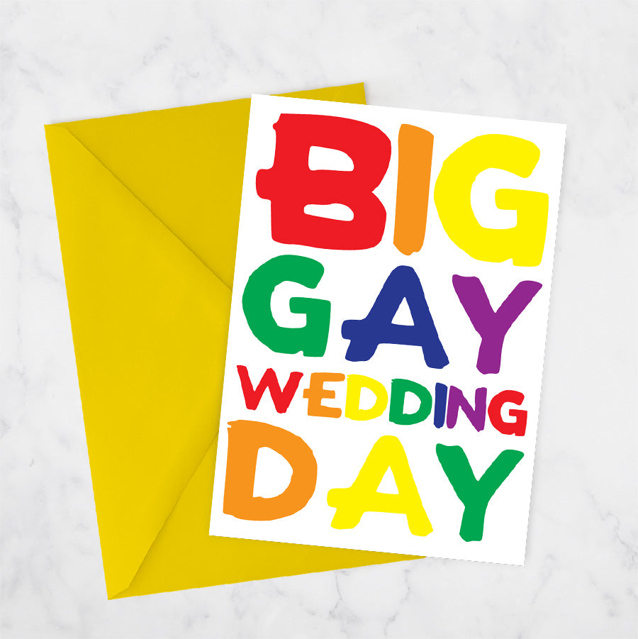 BIG GAY WEDDING DAY CARD, LGBT Wedding Same Sex Marriage Card | Hen Party  Wristbands | Team Bride Tribe Hen Party Wristbands & Bachelorette Party  Accessories