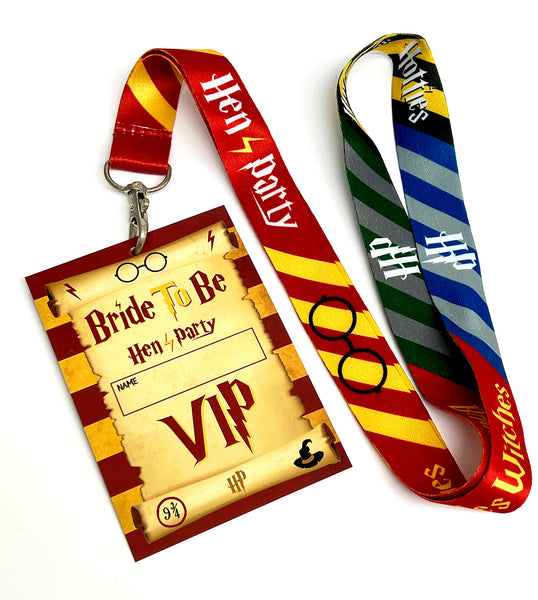 bride to be harry potter hen party muggle to mrs vip lanyard