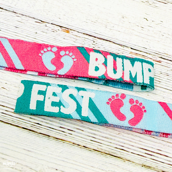 bump fest baby shower party wristbands