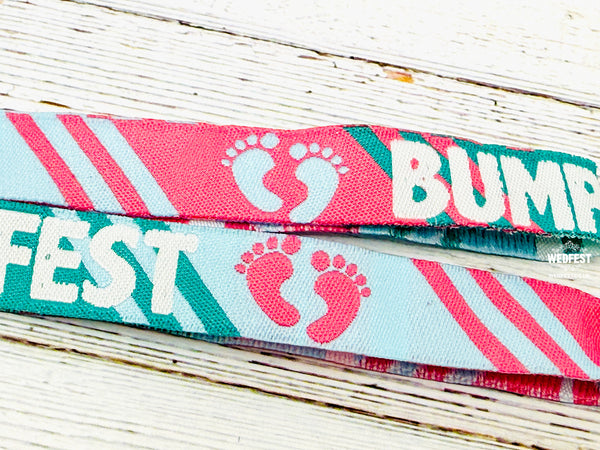 bumpfest festival gender reveal party wristbands