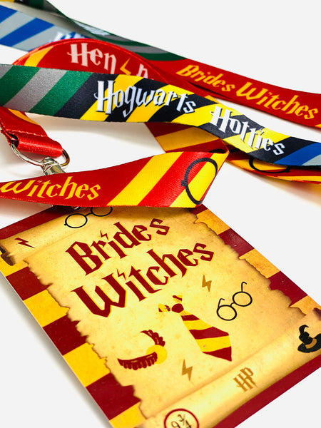 harry potter hen party wristbands brides witches vip lanyards